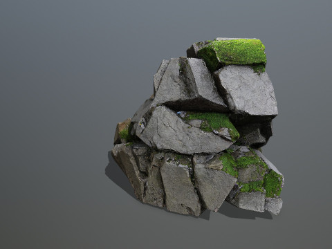 Forest rocks 3D-Modell