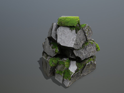 Forest rocks 3D-Modell