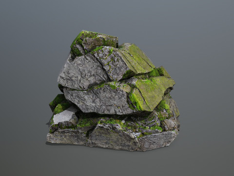 Forest rocks 3D-Modell