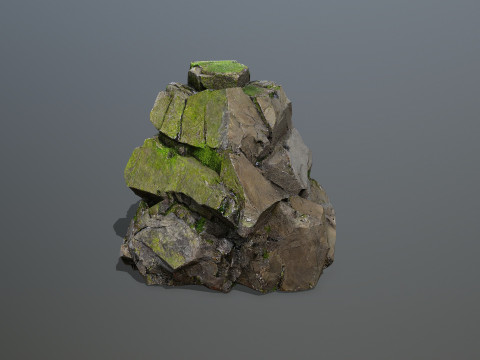 Forest rocks 3D-Modell