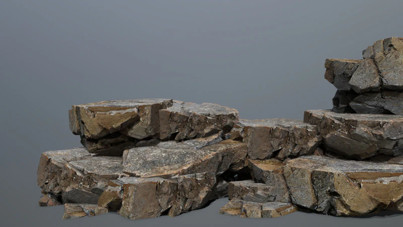 Desert rocks 3D Model .c4d .max .obj .3ds .fbx .stl .blend 