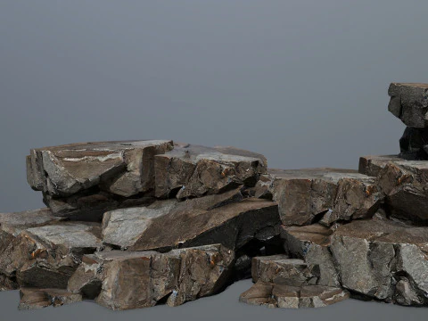 Rocce della scogliera del deserto Modello 3D