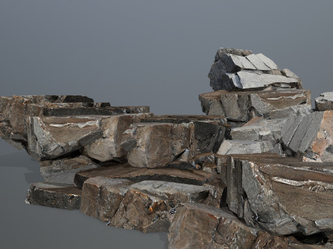 Desert cliff rocks Modelo 3D