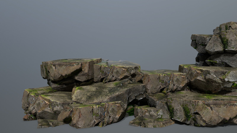 Cliff rocks 3D Model .c4d .max .obj .3ds .fbx .stl .blend 