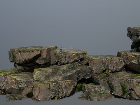 Cliff rocks Model 3D