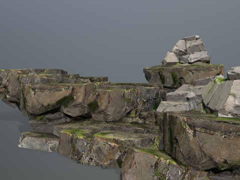 Cliff rocks 3D Model