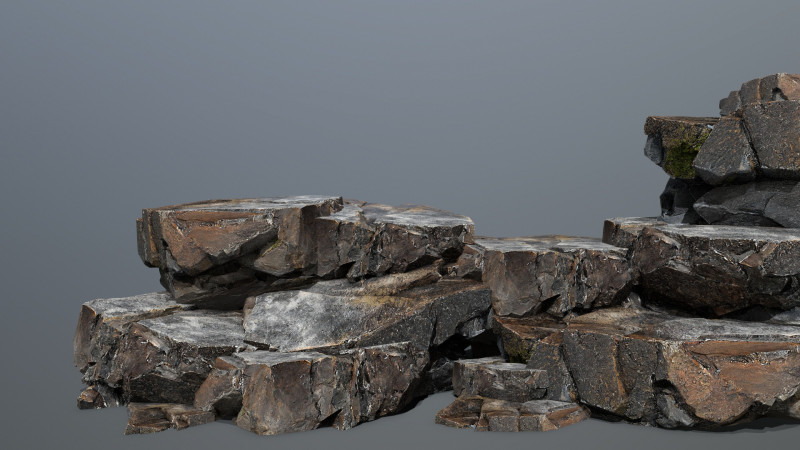 Desert cliff rocks 3D Model .c4d .max .obj .3ds .fbx .stl .blend 