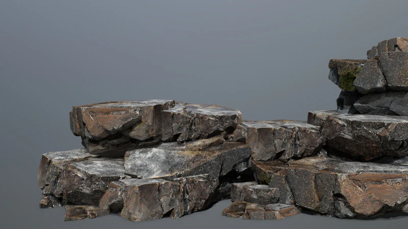 Desert cliff rocks 3D Model .c4d .max .obj .3ds .fbx .stl .blend