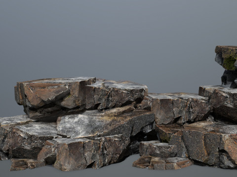 Desert cliff rocks Model 3D
