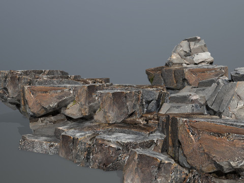 Desert cliff rocks 3D Model
