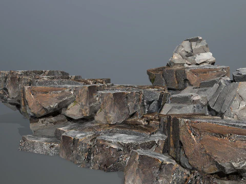 Desert cliff rocks 3D Model