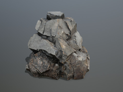 Desert cliff rocks 3D Model
