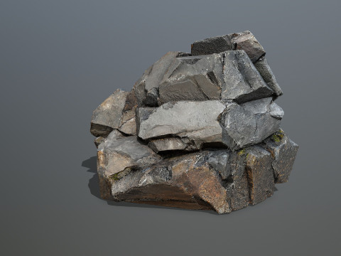 Desert cliff rocks 3D Model