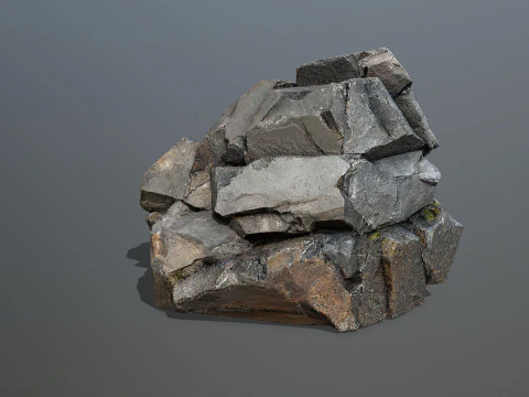 Desert cliff rocks 3D Model