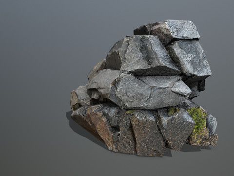 Desert cliff rocks 3D Model