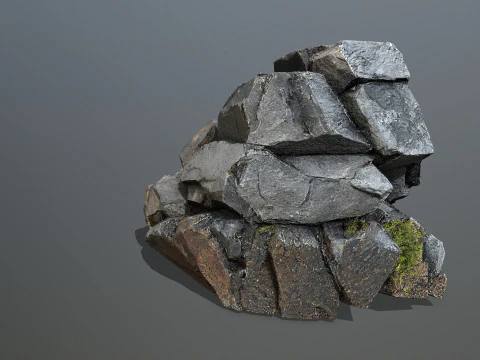 Desert cliff rocks 3D Model