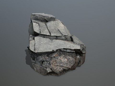 Desert cliff rocks 3D Model