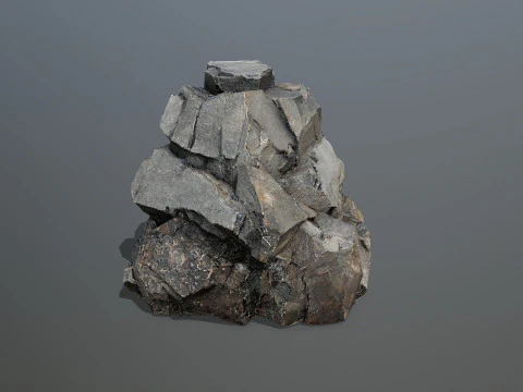 Desert cliff rocks 3D Model