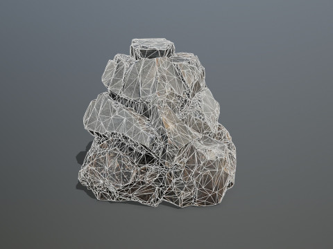 Desert cliff rocks 3D Model