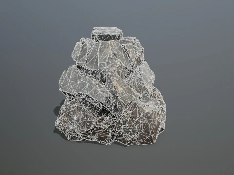 Desert cliff rocks 3D Model
