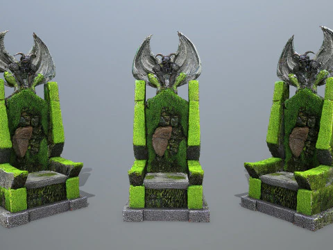 Diabelski Kamienny Tron Model 3D