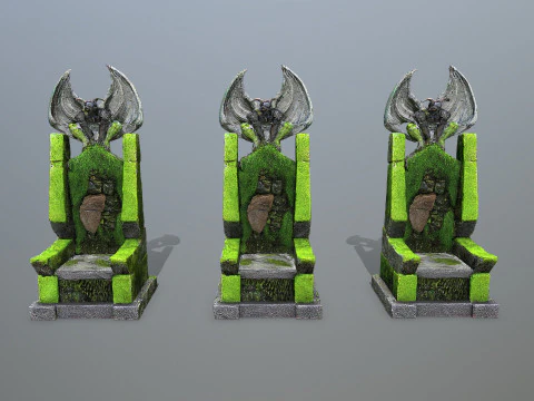 Devil Stone Throne 3D Model