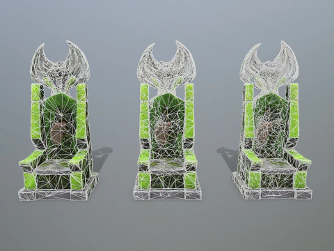 Devil Stone Throne 3D Model