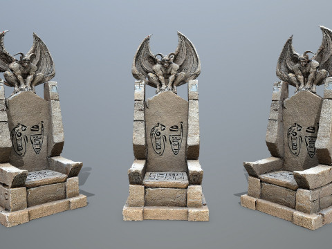 Devil Stone Throne 3D Model