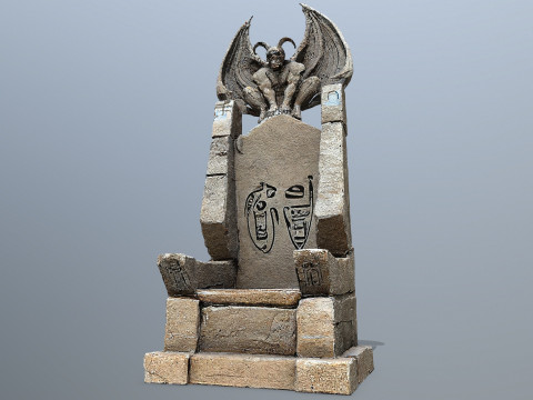 Devil Stone Throne 3D Model