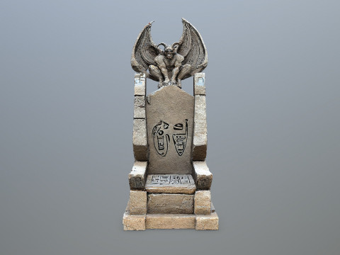 Devil Stone Throne 3D Model