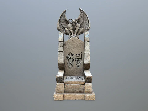 Devil Stone Throne 3D Model