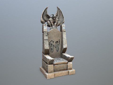 Devil Stone Throne 3D Model