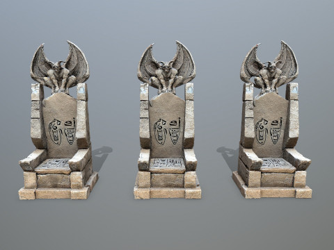 Devil Stone Throne 3D Model