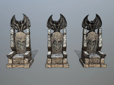 Devil Stone Throne 3D Model