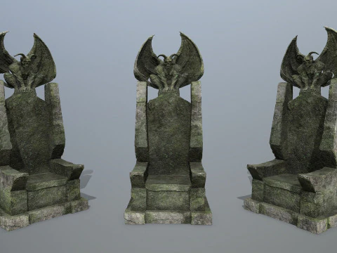 Devil Stone Throne 3D Model