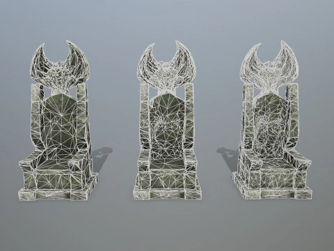 Devil Stone Throne 3D Model