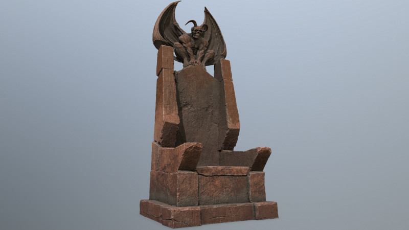 Devil Stone Throne Modello 3D .c4d .max .obj .3ds .fbx .stl .blend