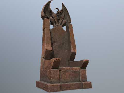 Devil Stone Throne Modelo 3D