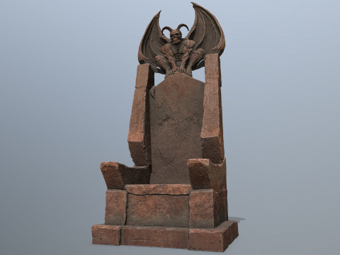 Devil Stone Throne Modello 3D