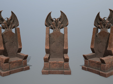 Devil Stone Throne Modello 3D