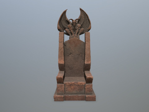 Devil Stone Throne Modello 3D