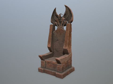 Devil Stone Throne Modello 3D