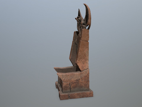 Devil Stone Throne Modello 3D