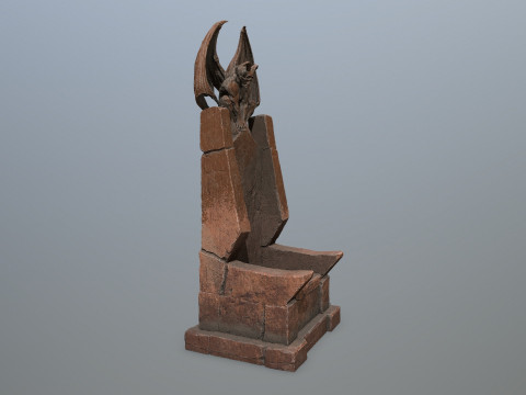 Devil Stone Throne Modello 3D