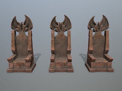 Devil Stone Throne Modello 3D