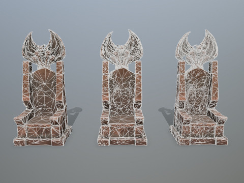 Devil Stone Throne Modello 3D