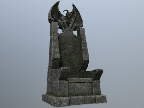Diabelski Kamienny Tron Model 3D
