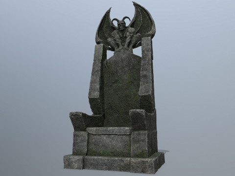 Devil Stone Throne 3D Modell