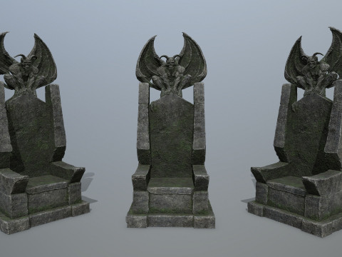 Devil Stone Throne 3D Modell