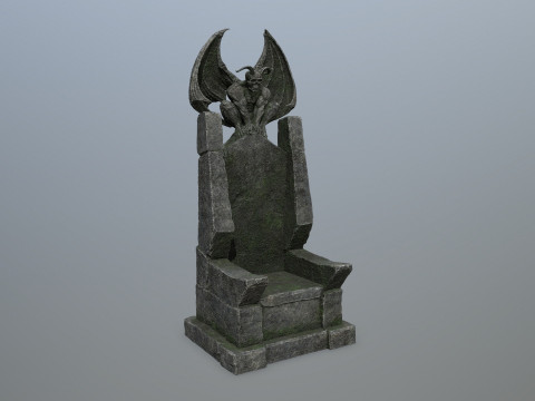 Devil Stone Throne 3D Modell